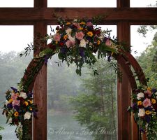Bella collina wedding trestle adorned
