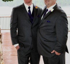 Bestman and groom