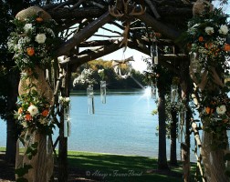 Fall wedding on belews lake stokesdale nc