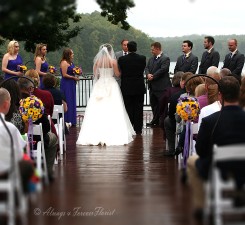 Patio wedding at the bella collina mansion