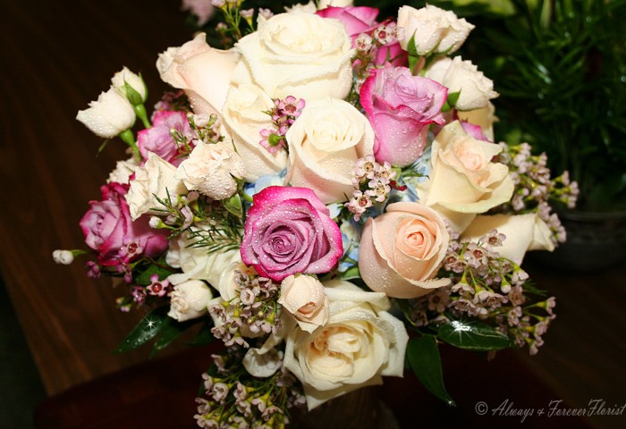 Wedding bouquet with roses