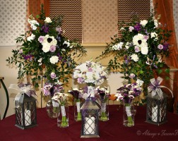 Wedding bouquets and lanterns