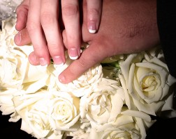 Wedding ring with love