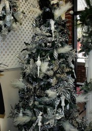All white christmas tree