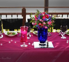 Bride and groom table centerpiece