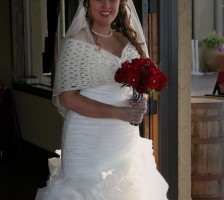 Deborah gilliand the bride with bouquet