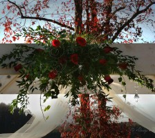 Wedding arch centerpiece rose arrangement