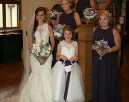 Wedding bridal party on bella collina staircase 2