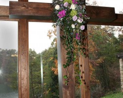 Wedding cross bouquet arrangement 2