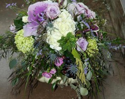 Wedding arrangement in a pumpkin