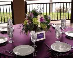Wedding reception table arrangement 2