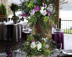 Wedding reception table arrangement