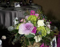 Wedding reception table arrangement 3