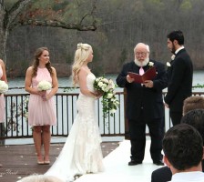 Wedding vows on the bella collina deck