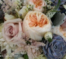 Garden rose in bridal bouquet