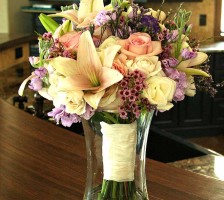 Pink And Cream Bridal Bouquets