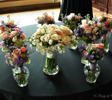 Pink And Cream Bridal Bouquets