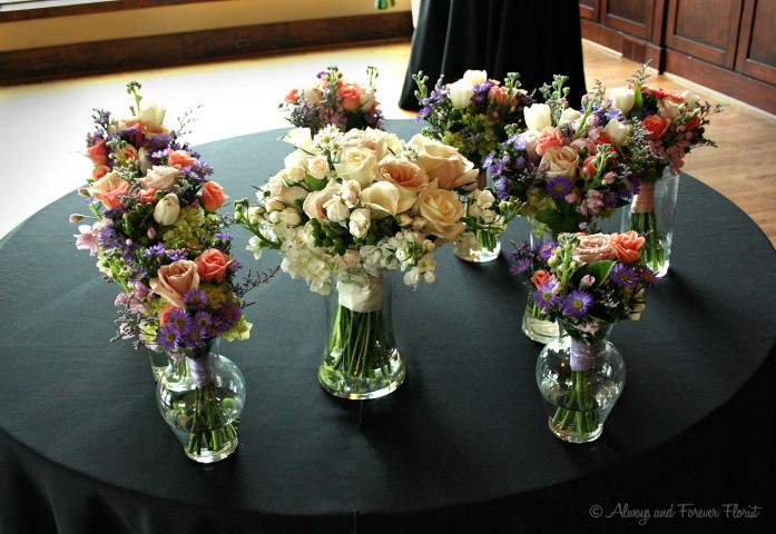 Pink And Cream Bridal Bouquets