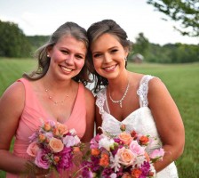 Bride and bridesmaid at stanley farm