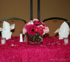 Bride and grooms dinner table