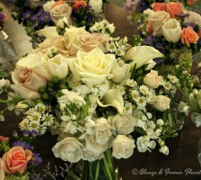 Pastel And Cream Bridal Bouquets