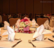 Granger rehearsal dinner table setting