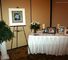 Granger wedding memorabilia table