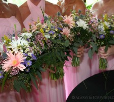 Wildflower bridesmaid wedding bouquets