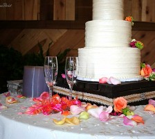 Beautiful wedding reception held at the Stanley Farm events barn pavillion featuring the Dylan Smith and Logan Belton wedding couple after their marriage vows.