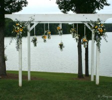 Wedding Arch Decorations At Lakeside Wedding