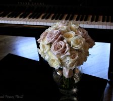 Assorted Cream Roses Wedding Bouquet