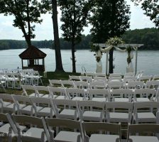 Hot Summer Wedding On Belews Lake Bank