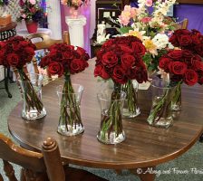 Red Rose Wedding Bouquet Construction