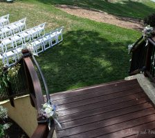 Stairway Railing Floral Arrangements