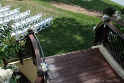 Stairway Railing Floral Arrangements