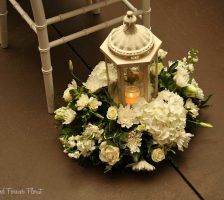 Wedding Aisle White Lantern Arrangement