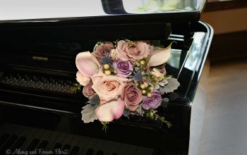 Bridal Bouquet On Baby Grand Piano