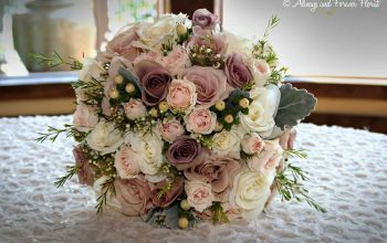 Creams And Lavender Bridal Bouquet