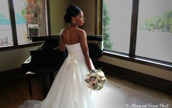 Gorgeous Bride Posing With Bouquet