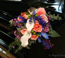 Wedding Bouquet On Bella Collina Baby Grand Piano