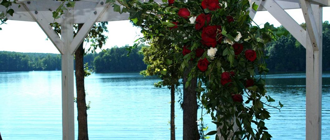 Red Rose Wedding Arch Spray