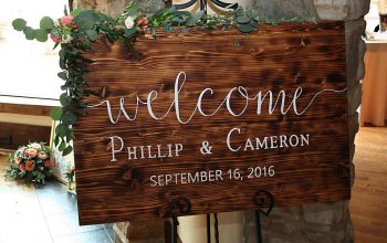 Wedding Welcome Sign At Bella Collina Mansion