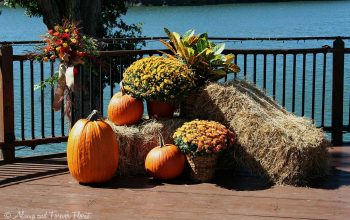 All Fall Wedding Setup On Bella Collina Deck