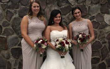 Bride And Bridesmaids With Bouquets
