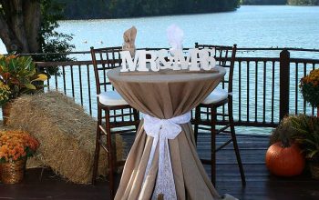 Bride And Groom Table With Pumpkins