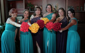 Colors Galore In Dresses And Bouquets