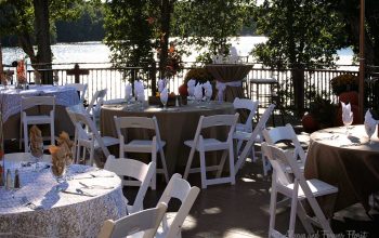 Fall Wedding Reception On The Deck