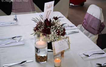 Floating Candle And Floral Arrangement