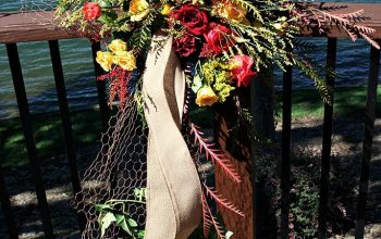 Wedding Arch Arrangement Used On Railing