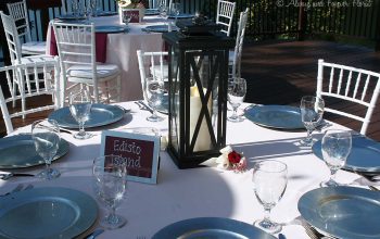 Wedding Reception Table With Large Lantern